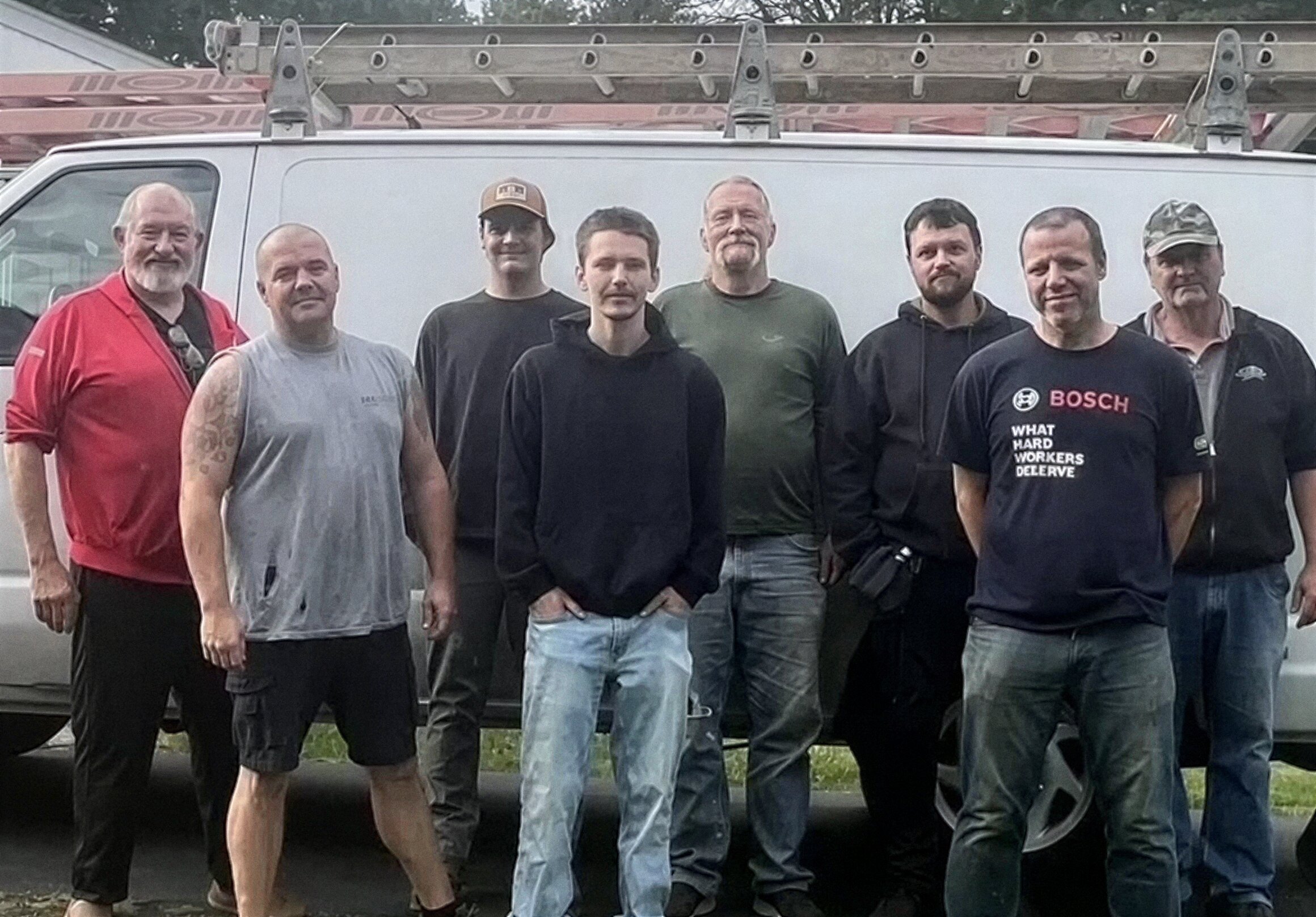 David and the Groppi Electric crew — Northfield, Ohio
